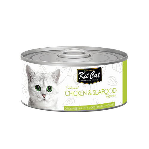 كت كات معلبات دجاج مع المأكولات البحرية 80غ