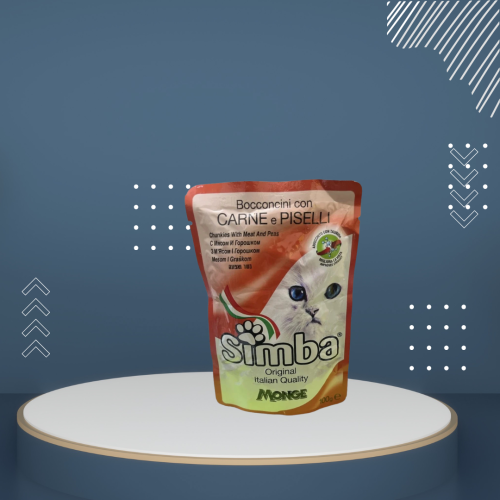 سيمبا ظروف لحم مع بازاليا 100 جرام