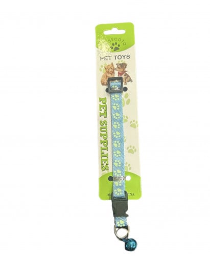 طوق نوع قماش مضيئة في الليل اللون سماوي