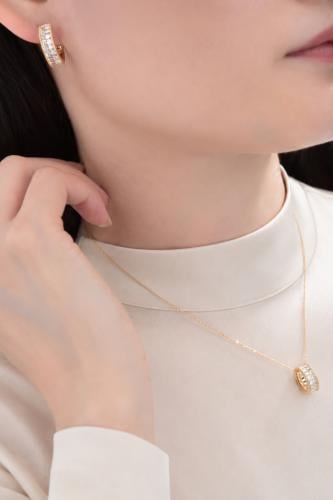 طقم إكسسوار SL-RING (سلسال+حلق) ذهبي رقم 26