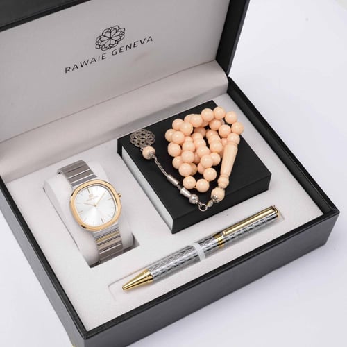 طقم رجالي فاخر ماركة برناتشي BH-33-289 (ساعة+قلم+م...