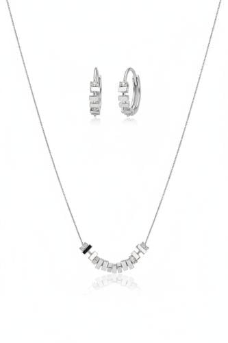 طقم إكسسوار SL-RING (سلسال+حلق) فضي