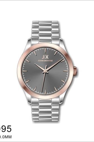 ساعة ماركة جوفاني رجالي JX095 فضي ايطار نحاسي مينا...
