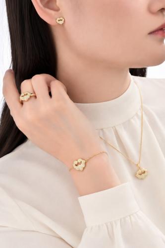 طقم إكسسوار نسائي WY11 (سلسال+اسواره+خاتم +حلق) رق...