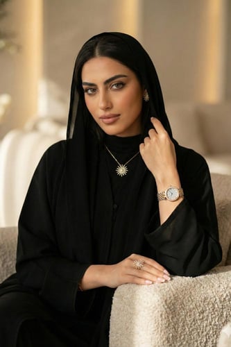 طقم نسائي ماركة برناتشي BH-5-1009 لونين (ساعة+سلسا...