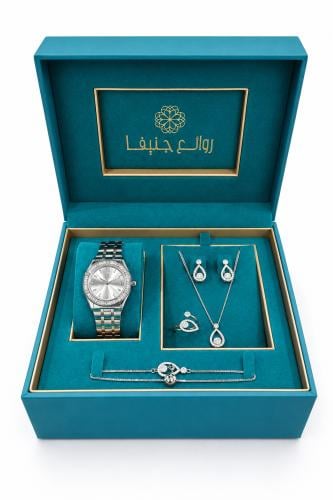 طقم نسائي ماركة جوفاني اكسيشنج JX-5-139 فضي