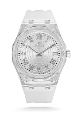 ساعة رجاليه ماركة جوفاني اكسشينج JX3041 ابيض ايطار...
