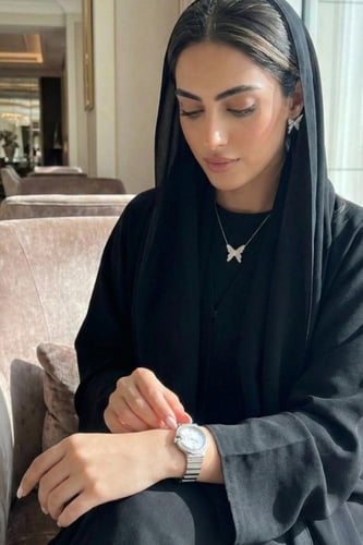 طقم نسائي ماركة جوسال G-3-5013 فضي رقم 2 (ساعة+سلس...