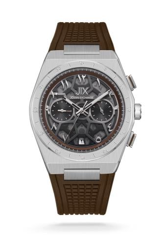 ساعة Jovani Exchange JX3030 بني ايطار فضي