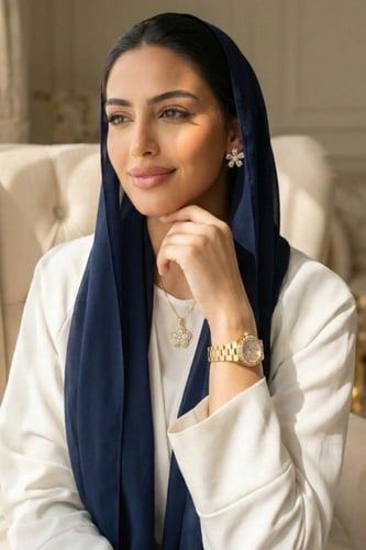طقم نسائي ماركة جوسال G-3-5018 ذهبي (ساعة+سلسال+حل...