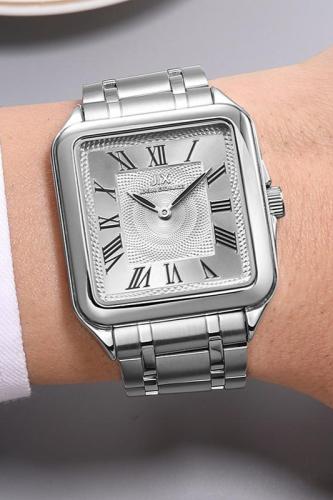 ساعة رجالية ماركة جوفاني اكسينشج JX099 فضي