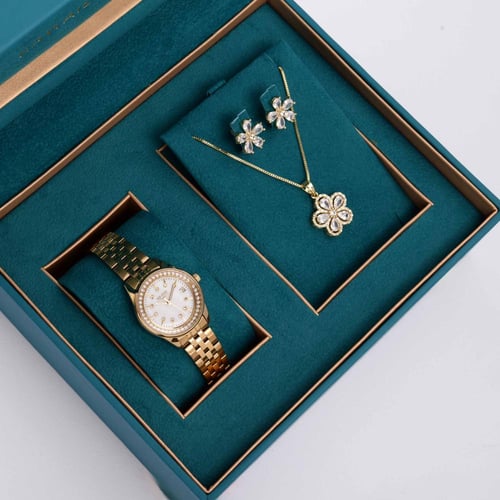 طقم نسائي ماركة فورايفر FE-3-1002 (ساعة+سلسال+حلق)...