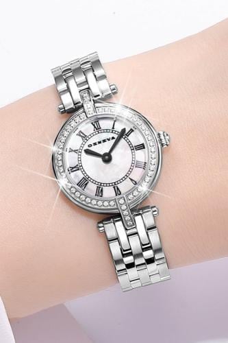 ساعة ماركة جنيفا GV013 فضي