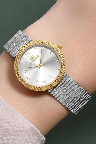 ساعة نُهى النسائية BH366 استيل باللون الفضي ايطار...