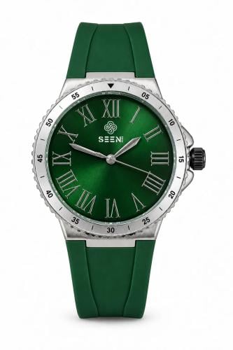 ساعة رجالية ماركة سين تايم ST6051 ربر اخضر