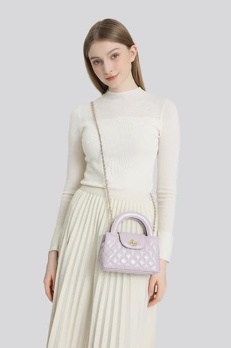 شنطة جلد نسائية اختيارك الأمثل PURPLE VE027