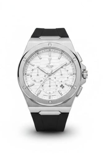 ساعه رجاليه جوينر JO14357 ربر اسود مينا ابيض ايطار...