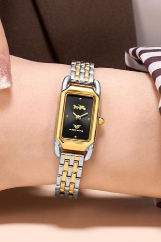 ساعة نسائية ماركة جنيفا GV031 لونين اسود