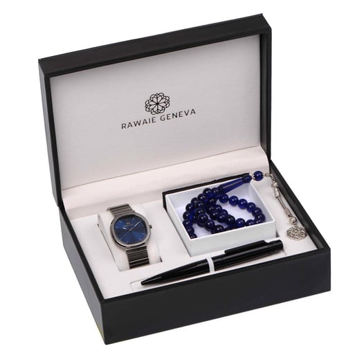 طقم رجالي فاخر ماركة برناتشي BH-33-289 (ساعة+قلم+م...