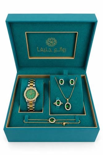 طقم نسائي مميز ماركة LA10216 لونين اخضر