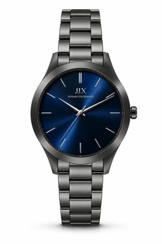 ساعة ماركة جوفاني رجالي JX106 رصاصي مينا ازرق