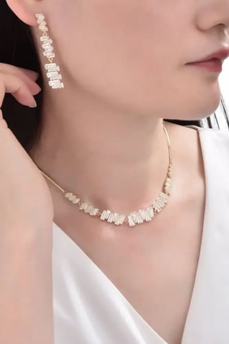 طقم نسائي ماركة جورج كلاين GK-3-2004 ذهبي (ساعة+سل...