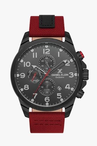 ساعه ماركة دانيال كلاين رجاليه DK13538 جلد احمر مي...