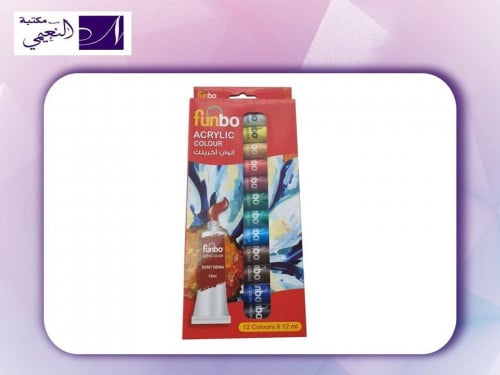 مجموعة ألوان أكريليك 12 لون 12مل من Funbo
