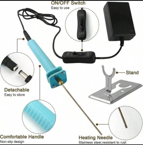 مقص فلين سيخ حراري ١٠ سمكهربائي رئس ثلاثي