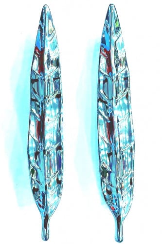 مسكه يد ورقه شجره فضي نيكل13سم