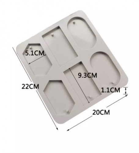 قالب سلكون ميداليات رصاصي 3 تصميمات 22*20