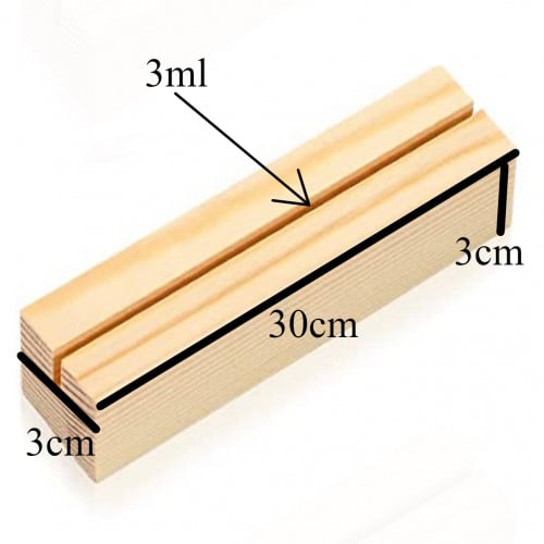 قاعده خشبيه الطول 30سم الارتفاع 3 سم العرض 3 سم سم...