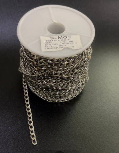 سلسال فضي 20يارد رقم H1 مقاس0.8 11-1