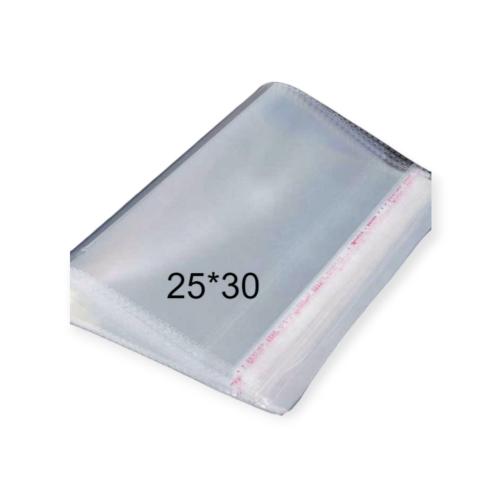 اكياس شفافه لاصقه وطني تزن500 جرام مقاس 25*30