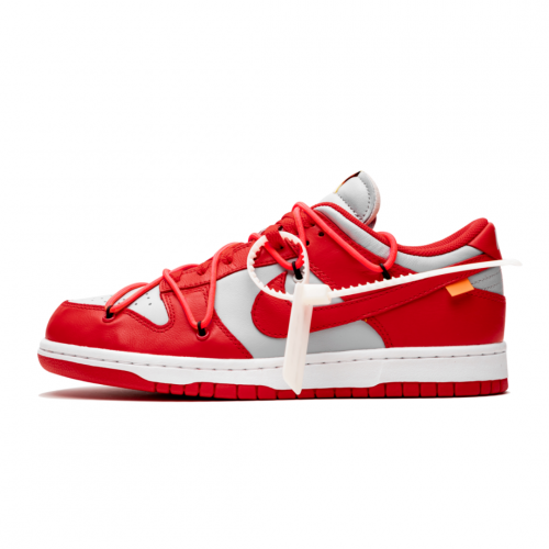 off-white x nike dunk low red grey