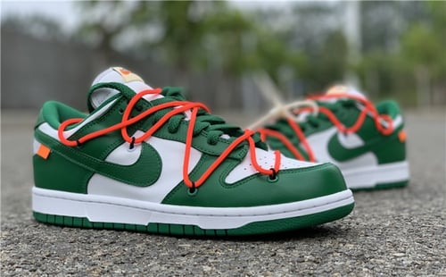 off-white x nike dunk low pine green