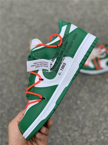 off-white x nike dunk low pine green