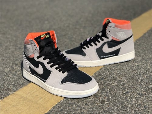 Jordan 1 Retro High Neutral Grey Hyper Crimson