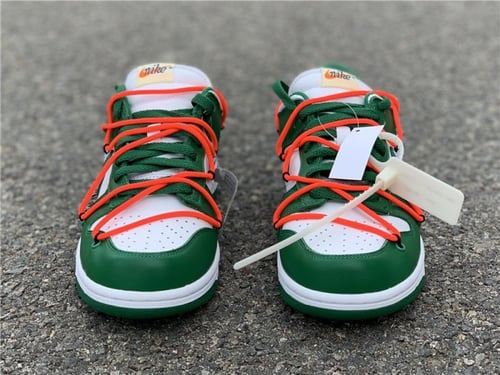 off-white x nike dunk low pine green