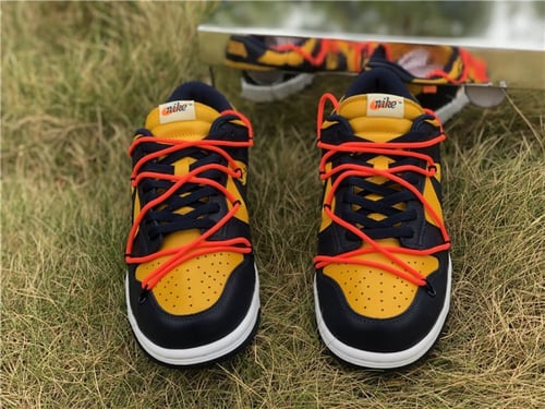 off-white x Nike Dunk Low “University Gold”
