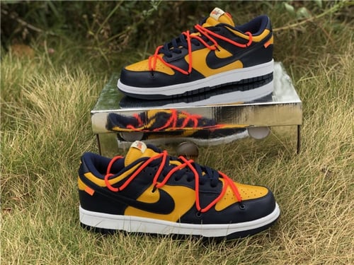 off-white x Nike Dunk Low “University Gold”