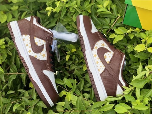 SB DUNK LOW "Supreme - Stars - Barkroot Brown"