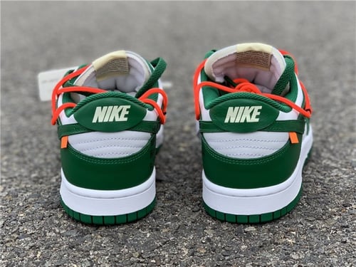 off-white x nike dunk low pine green