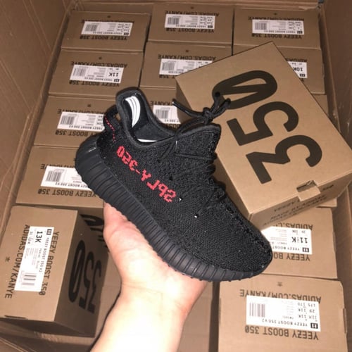 Yeezy Boost 350 V2 'Black Red' Kids اطفال