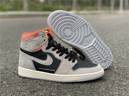 Jordan 1 Retro High Neutral Grey Hyper Crimson