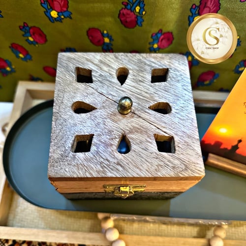 مبخر خشب هندي مع نقوش عربيه