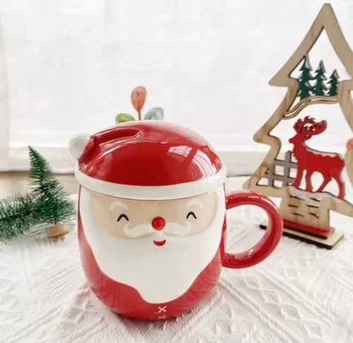 كوب الشتاء مع غطاء سيراميك (350مل)