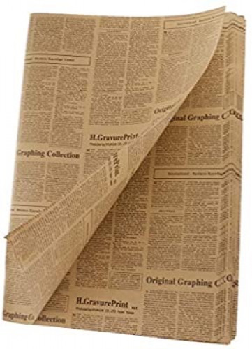 تغليف جريدة مع شريطه + كرت