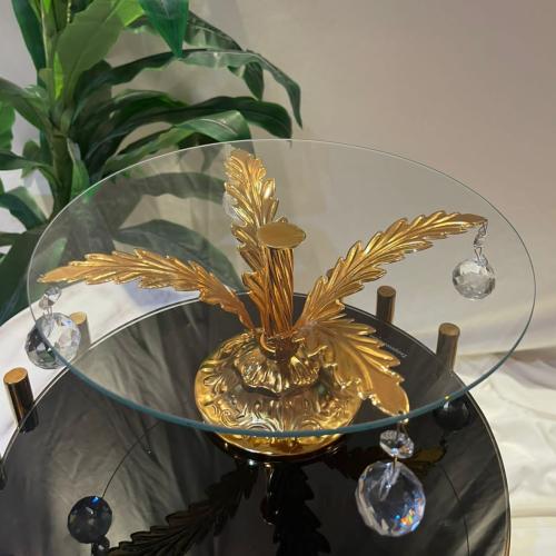 ستاند تقديم زجاج ذهبي