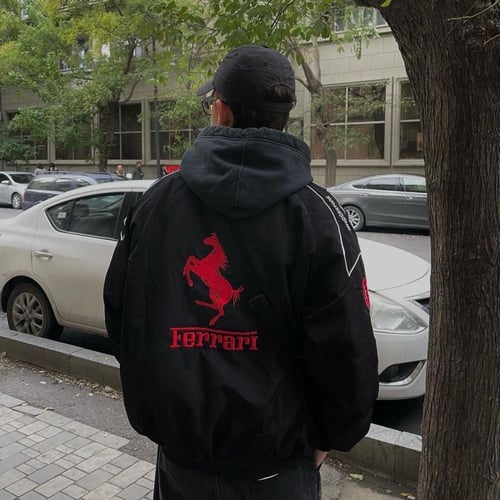 جاكيت فيراري أسود | Black Ferrari jacket